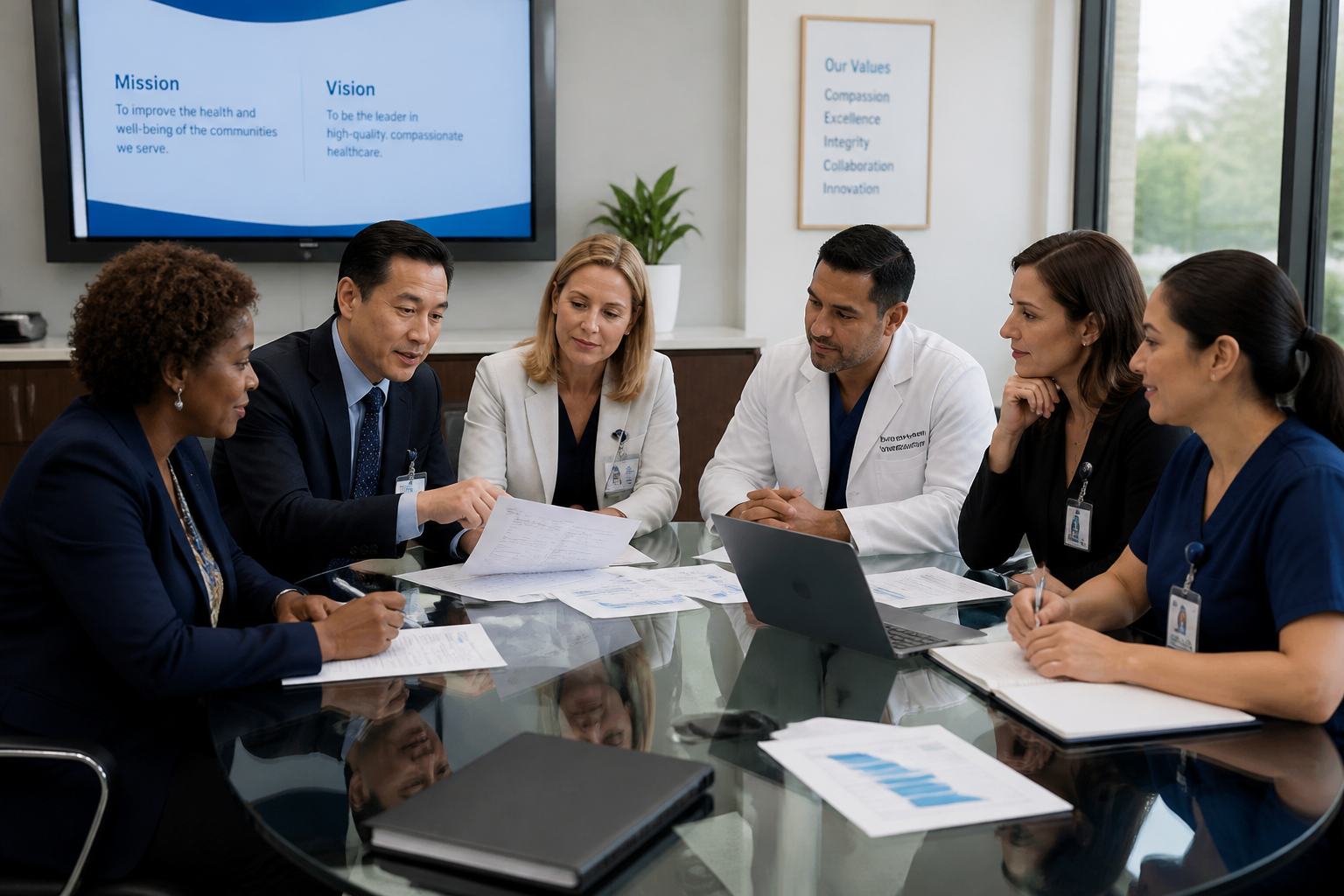 Healthcare team planning staffing coverage