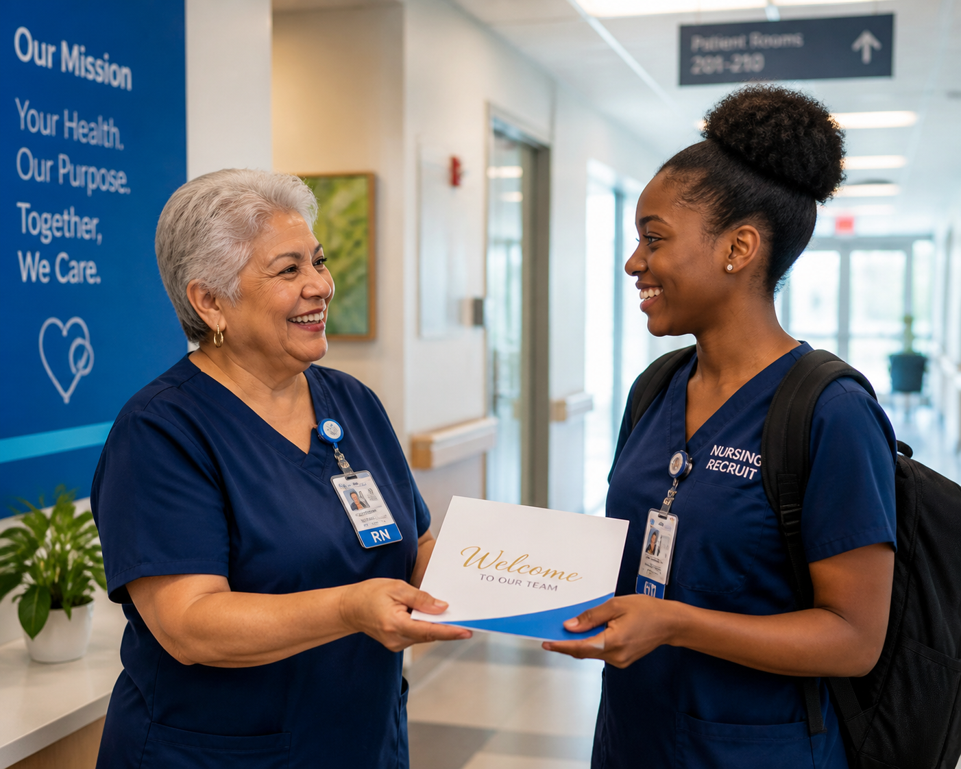 New healthcare employee onboarding session
